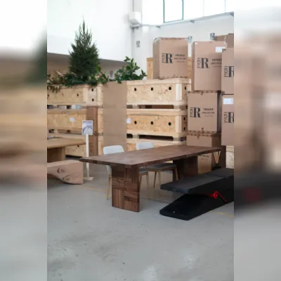 Tavolo Tableau Riva 1920 in legno e resina Fisso scontato 44%