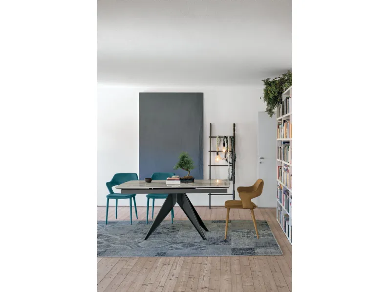 Tavolo rettangolare in vetro Target point - minosse di Target point in Offerta Outlet 