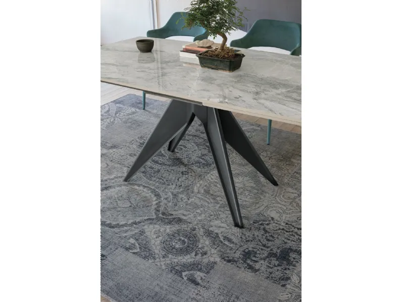 Tavolo rettangolare in vetro Target point - minosse di Target point in Offerta Outlet 
