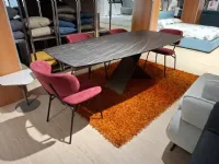 Tavolo sagomato in ceramica Tavol con sedie zamagna di Zamagna in Offerta Outlet