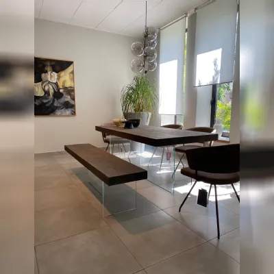 Tavolo rettangolare in legno Tavolo air con panca di Lago in Offerta Outlet