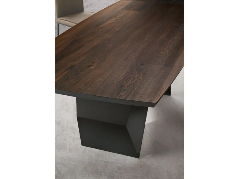 Tavolo in legno rettangolare Tavolo allungabile impiallacciato luxury  Md work in offerta outlet