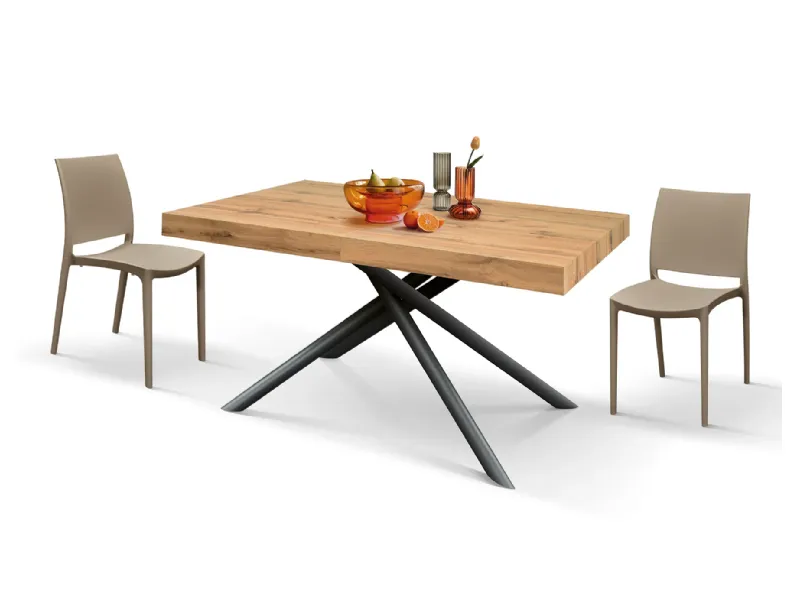 Tavolo Tavolo allungabile in laminato rovere  Mobilificio bellutti in OFFERTA OUTLET -51%