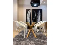 Tavolo rettangolare in vetro Tavolo fisso in cristallo Artigianale in Offerta Outlet