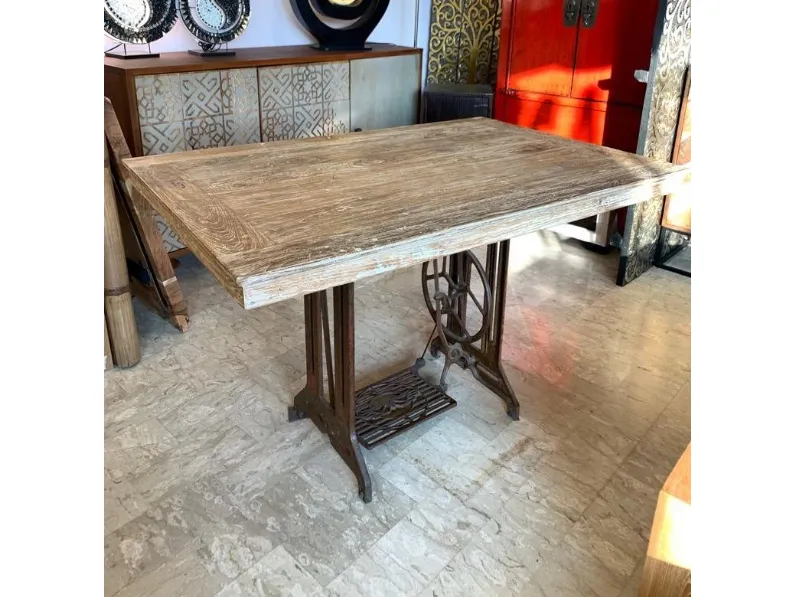 Tavolo Tavolo fisso teak kecil 120 cm  Outlet etnico in OFFERTA OUTLET -33%
