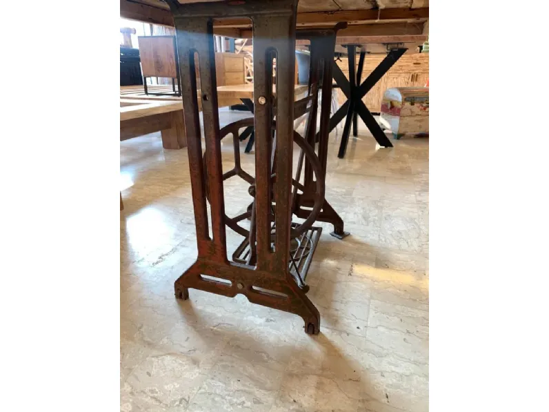 Tavolo fisso teak kecil 120 cm  Outlet etnico in legno Fisso scontato 33%