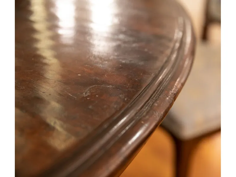 Tavolo Tavolo fratino legno antico massello noce + n. 4 sedie  Artigianale a prezzo ribassato