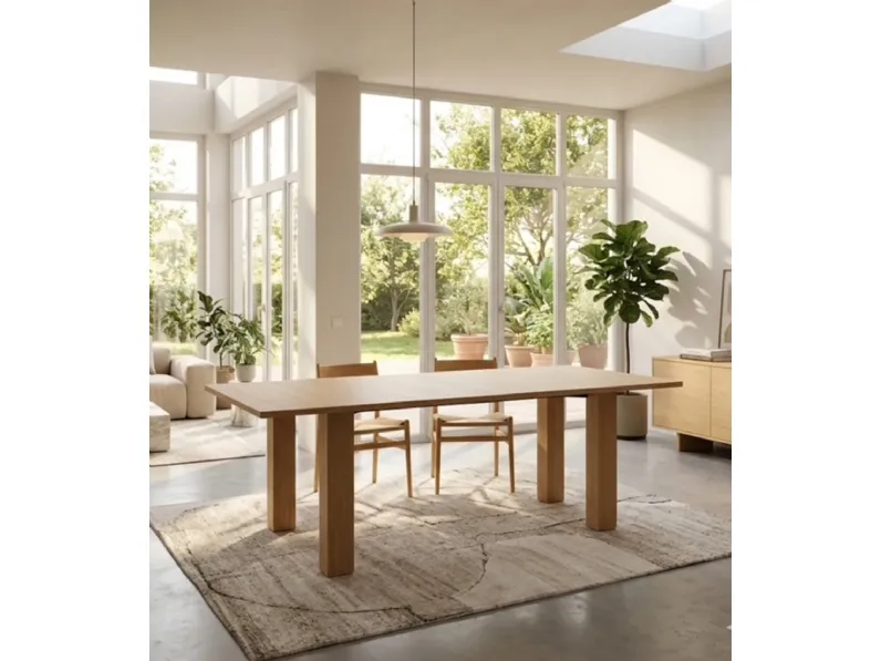 Tavolo in legno rettangolare Tavolo giravolta  rovere zanotta Zanotta in offerta outlet