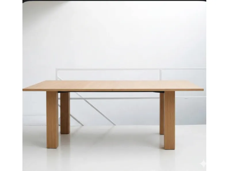 Tavolo in legno rettangolare Tavolo giravolta  rovere Zanotta in offerta outlet