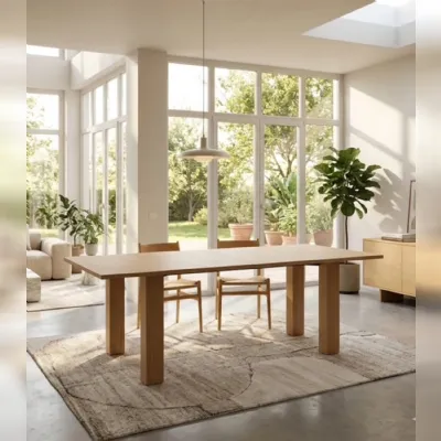 Tavolo in legno rettangolare Tavolo giravolta  rovere zanotta Zanotta in offerta outlet