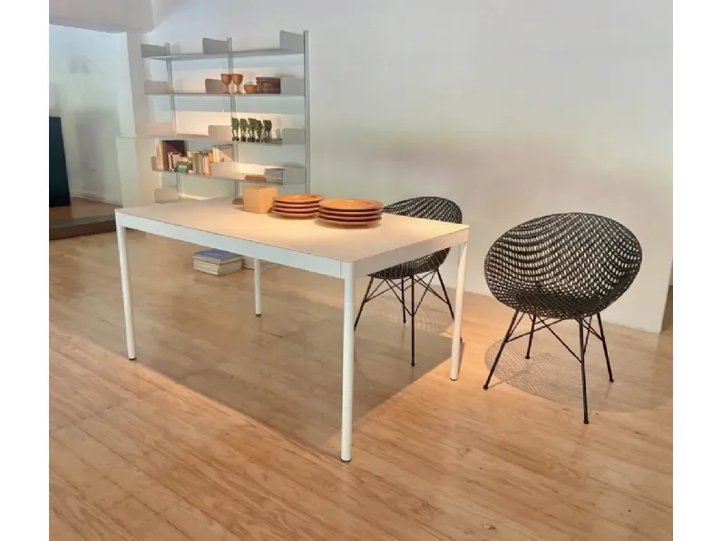 Tavolo in vetro rettangolare Tavolo icaro Desalto in offerta outlet