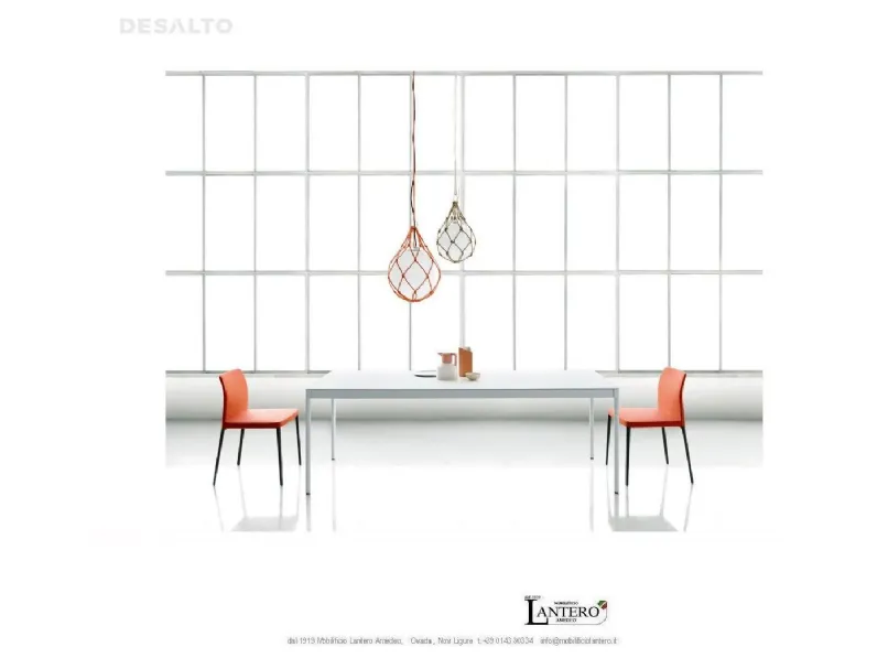 Tavolo in vetro rettangolare Tavolo icaro Desalto in offerta outlet