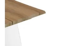 Tavolo Tavolo impiallacciato con base in vetro Mottes selection in legno Fisso