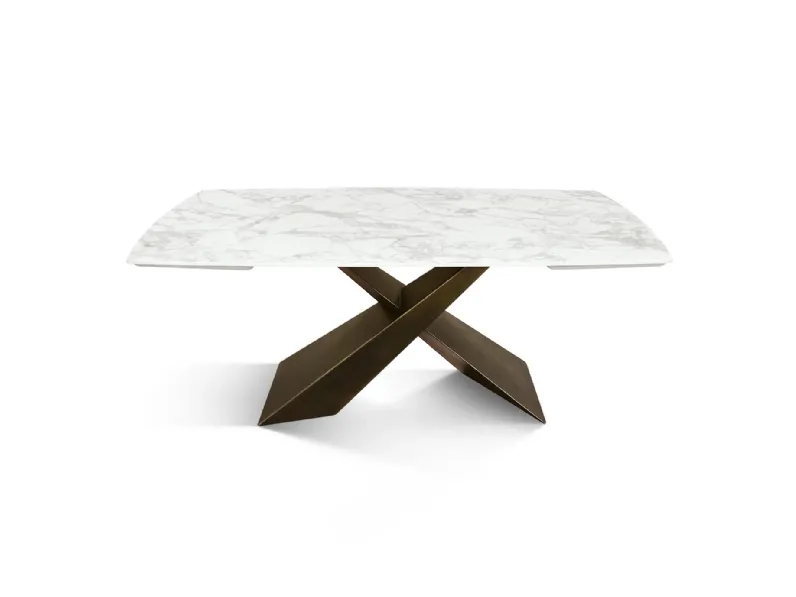 Tavolo Tavolo in ceramica bianco arabesco  Mobilificio bellutti in OFFERTA OUTLET -42%