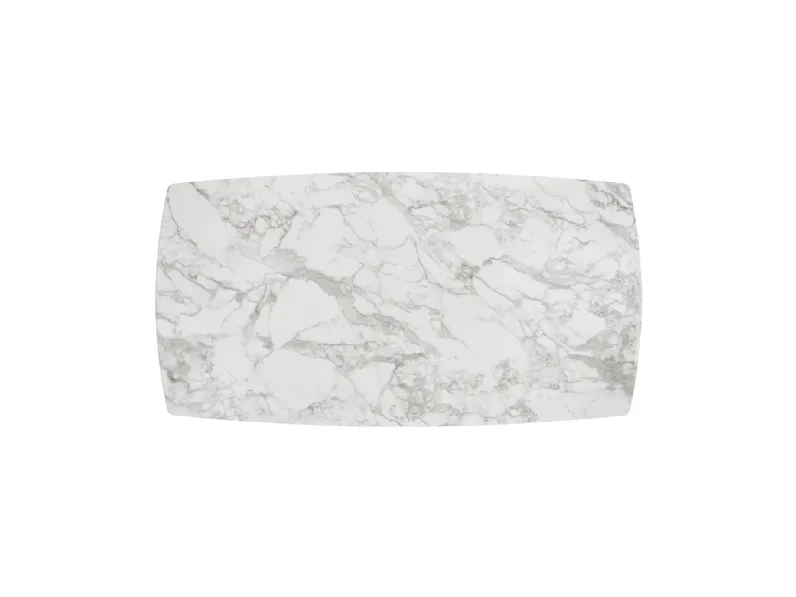 Tavolo ellittico in ceramica Tavolo in ceramica bianco arabesco  di Mobilificio bellutti in Offerta Outlet