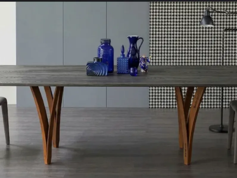 Tavolo Tavolo in legno rovere grigio cap 300 bonaldo Bonaldo in legno Fisso scontato 70%