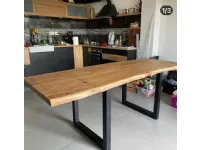 Tavolo Tavolo industrial allungabile nature Outlet etnico in legno Allungabile scontato 33%
