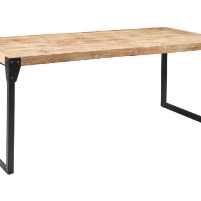 Tavolo Tavolo industrial vintage  ferro e   vero legno Outlet etnico in OFFERTA OUTLET