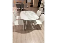 Tavolo ovale Tavolo kyoto four bianco  e sedie kim Stones scontato del 48%