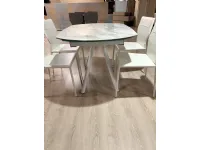 Tavolo ovale Tavolo kyoto four bianco  e sedie kim Stones scontato del 48%