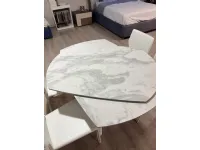 Tavolo ovale Tavolo kyoto four bianco  e sedie kim Stones scontato del 48%