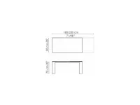 Tavolo rettangolare in vetro Tavolo layer allungabile nero piano in cristallo nero bonaldo di Bonaldo in Offerta Outlet