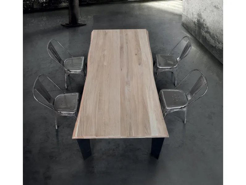 Tavolo Tavolo legno con gambe metallo Collezione esclusiva in OFFERTA OUTLET -40%