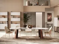 Tavolo Tavolo luxury acciaio e resina  maxi  Md work in OFFERTA OUTLET -27%