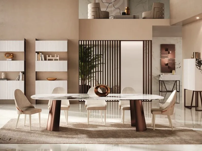 Tavolo ellittico Tavolo luxury acciaio e resina  maxi  Md work scontato del 27%