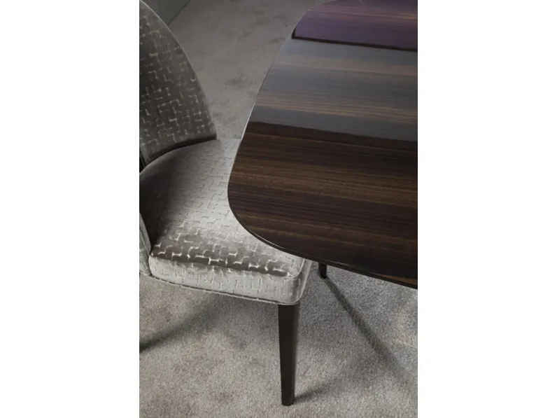 Tavolo luxury ebano e oro maxi  Md work in legno Fisso
