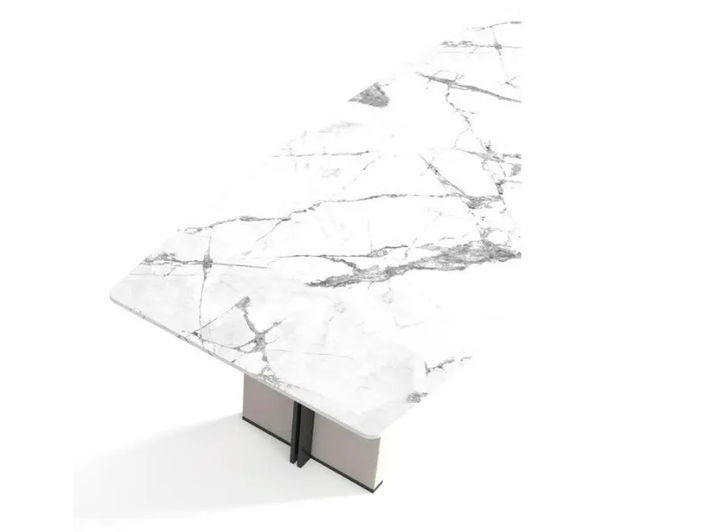 Tavolo Tavolo luxury marmo e pelle  Md work a prezzo scontato