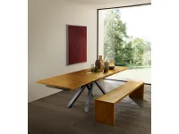 Tavolo in legno rettangolare Tavolo massiccio allungabile estensibile Mobilia web a prezzo scontato