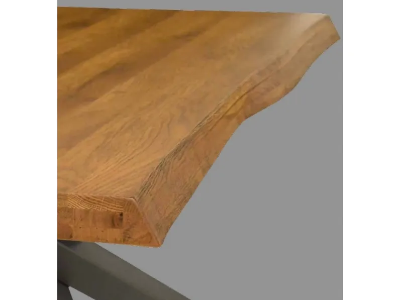 Tavolo Tavolo maxi scortecciato rovere massello  Md work in legno Fisso