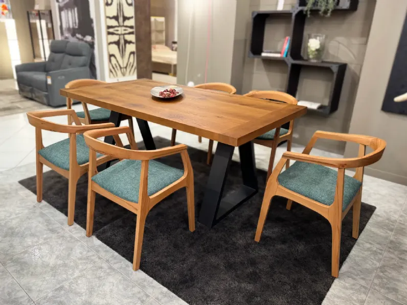 Tavolo in legno rettangolare Tavolo mekano Alta corte in offerta outlet