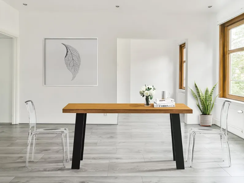Tavolo rettangolare in legno Tavolo mod tube di Mobilia web in Offerta Outlet