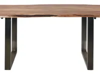 Tavolo Tavolo primitive industrial  gambe  cromo design offerta  Outlet etnico a prezzo ribassato 31%