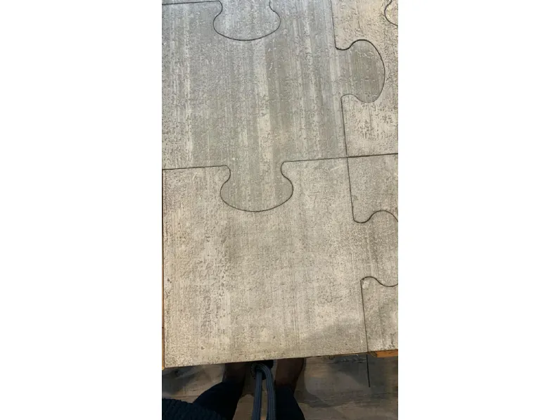 Tavolo in legno rettangolare Tavolo puzzle  Dialma brown in offerta outlet