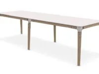 Tavolo rettangolare in legno e resina Tavolo steelwood sistem 280x90 magis di Magis in Offerta Outlet
