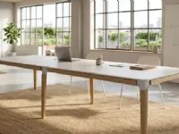 Tavolo in legno e resina rettangolare Tavolo steelwood sistem 280x90 magis Magis a prezzo scontato