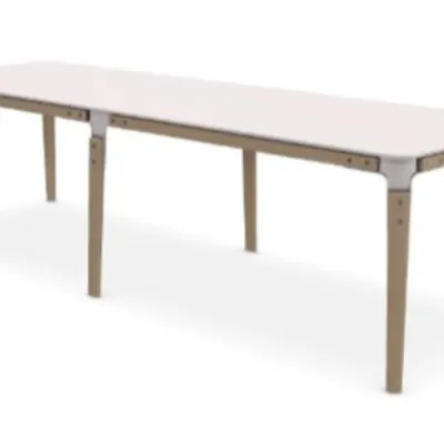 Tavolo rettangolare in legno e resina Tavolo steelwood sistem 280x90 magis di Magis in Offerta Outlet