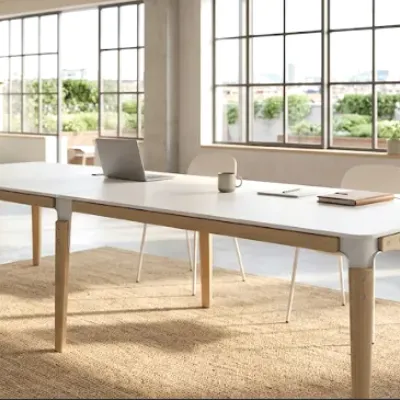 Tavolo in legno e resina rettangolare Tavolo steelwood sistem 280x90 magis Magis a prezzo scontato