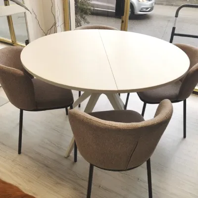 Tavolo Tavolo tondo in legno Artigianale in legno Allungabile scontato 58%