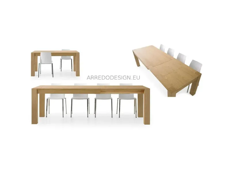 Tavolo rettangolare in legno Tempor 634 * di Collezione esclusiva in Offerta Outlet