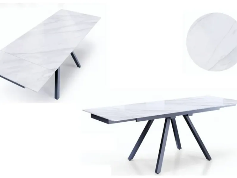 Tavolo Collezione esclusiva Thom white marble PREZZI OUTLET -30%