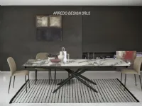 Tavolo in vetro rettangolare Tiffany evo system Sedit in offerta outlet