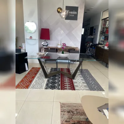 Tavolo Reverse Tonin casa in vetro Fisso scontato 35%