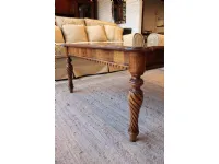 Tavolo quadrato in legno Torciglione di Vittorio grifoni in Offerta Outlet