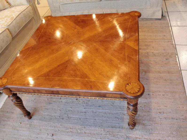 Tavolo quadrato in legno Torciglione di Vittorio grifoni in Offerta Outlet