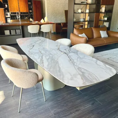 Tavolo Twins Calligaris in ceramica Allungabile 