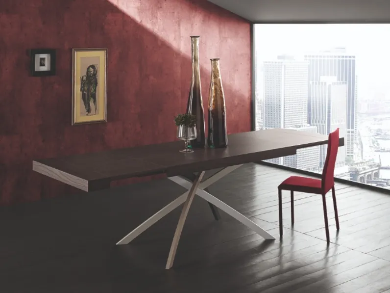 Tavolo in legno rettangolare Twist Zamagna a prezzo ribassato